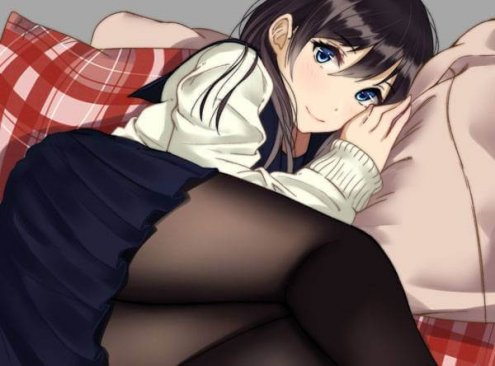 二次元图片里面黑丝美少女美图图集