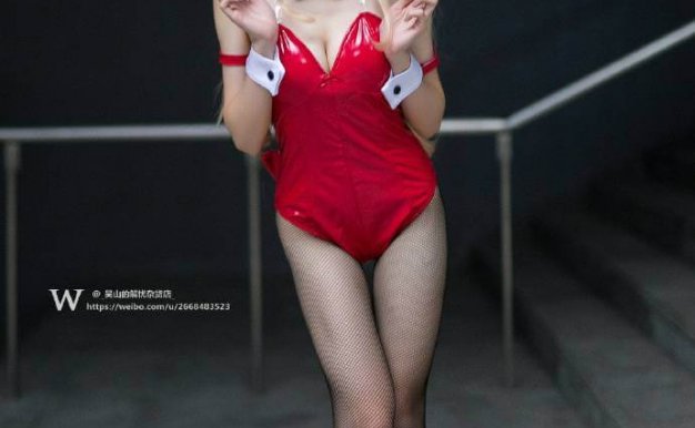 红色兔女郎 高跟鞋网袜