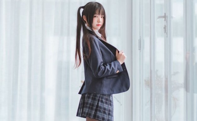双马尾JK制服的美女日系性感黑丝诱惑美图